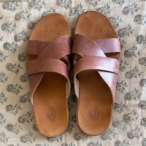 Chaco Women's Brown Leather Slide Sandals